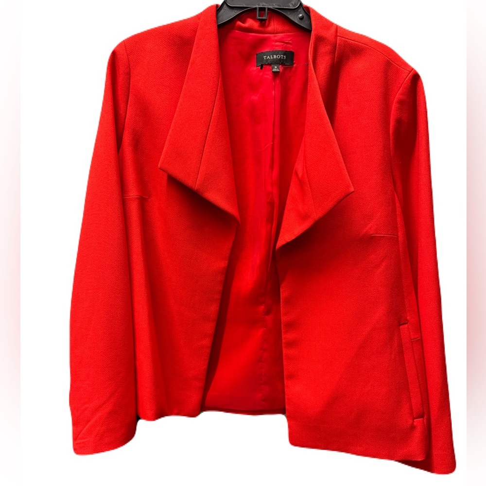 Talbots Women's Bold Orange Blazer - image 1